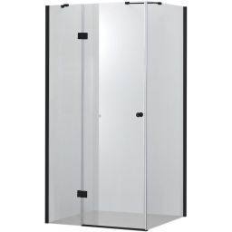 Hagser Gisa kabina prysznicowa 90 cm kwadratowa czarny mat/szkło przezroczyste HGR15000020