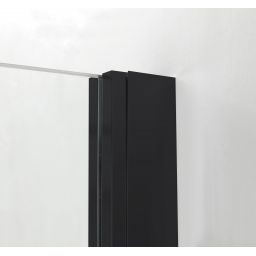 Hagser Gisa kabina prysznicowa 80 cm kwadratowa czarny mat/szkło przezroczyste HGR14000020