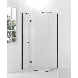 Hagser Gisa kabina prysznicowa 90 cm kwadratowa czarny mat/szkło przezroczyste HGR15000020
