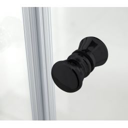 Hagser Gisa kabina prysznicowa 90 cm kwadratowa czarny mat/szkło przezroczyste HGR15000020