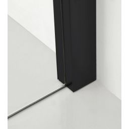 Hagser Gisa kabina prysznicowa 90 cm kwadratowa czarny mat/szkło przezroczyste HGR15000020