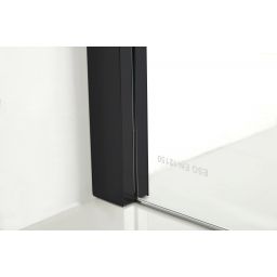 Hagser Gisa kabina prysznicowa 80x100 cm prostokątna czarny mat/szkło przezroczyste HGR16000020