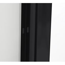 Hagser Ava drzwi prysznicowe 140 cm dwuczęściowe przesuwne czarny mat/szkło przezroczyste HGR16000021