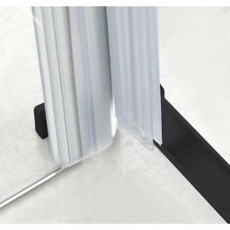 Hagser Gisa kabina prysznicowa 90x100 cm prostokątna czarny mat/szkło przezroczyste HGR17000020