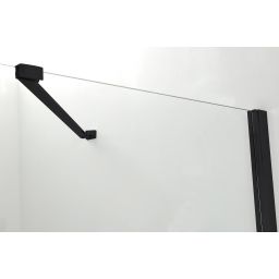 Hagser Gisa kabina prysznicowa 90x100 cm prostokątna czarny mat/szkło przezroczyste HGR17000020