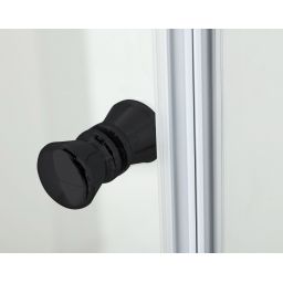 Hagser Gisa kabina prysznicowa 90x100 cm prostokątna czarny mat/szkło przezroczyste HGR17000020