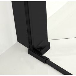 Hagser Carla drzwi prysznicowe 90 cm dwuczęściowe składane czarny mat/szkło przezroczyste HGR17000021