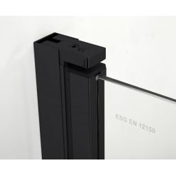 Hagser Carla drzwi prysznicowe 90 cm dwuczęściowe składane czarny mat/szkło przezroczyste HGR17000021