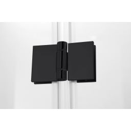 Hagser Carla drzwi prysznicowe 90 cm dwuczęściowe składane czarny mat/szkło przezroczyste HGR17000021