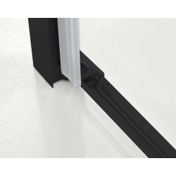 Hagser Carla drzwi prysznicowe 90 cm dwuczęściowe składane czarny mat/szkło przezroczyste HGR17000021