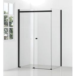 Hagser Frida kabina prysznicowa 90x120 cm prostokątna czarny mat/szkło przezroczyste HGR19000020
