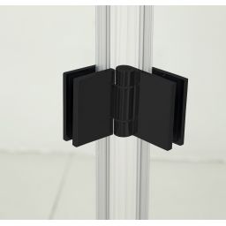 Hagser Carla drzwi prysznicowe 100 cm dwuczęściowe składane czarny mat/szkło przezroczyste HGR18000021