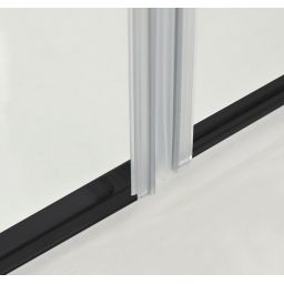 Hagser Carla drzwi prysznicowe 100 cm dwuczęściowe składane czarny mat/szkło przezroczyste HGR18000021