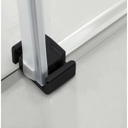 Hagser Alena drzwi prysznicowe 130 cm dwuczęściowe przesuwne czarny mat/szkło przezroczyste HGR19000021