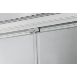 Hagser Ava drzwi prysznicowe 110 cm dwuczęściowe przesuwne chrom błyszczący/szkło przezroczyste HGR20000021