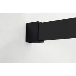 Hagser Alena drzwi prysznicowe 130 cm dwuczęściowe przesuwne czarny mat/szkło przezroczyste HGR19000021