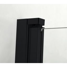 Hagser Gabi drzwi prysznicowe 80 cm jednoczęściowe uchylne czarny mat/szkło przezroczyste HGR22000021