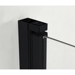 Hagser Gabi drzwi prysznicowe 80 cm jednoczęściowe uchylne czarny mat/szkło przezroczyste HGR22000021