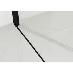 Hagser Gabi drzwi prysznicowe 90 cm jednoczęściowe uchylne czarny mat/szkło przezroczyste HGR23000021