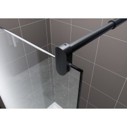 Hagser Bertina Walk-In ścianka prysznicowa 120 cm czarny mat/szkło przezroczyste HGR30000022