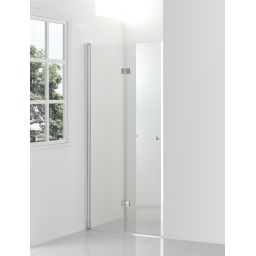 Hagser Carla drzwi prysznicowe 90 cm dwuczęściowe składane chrom błyszczący/szkło przezroczyste HGR40000021