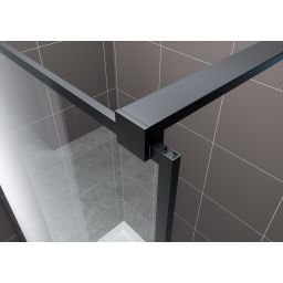 Hagser Hawisa Walk-In ścianka prysznicowa 80 cm czarny mat/szkło przezroczyste HGR40000022