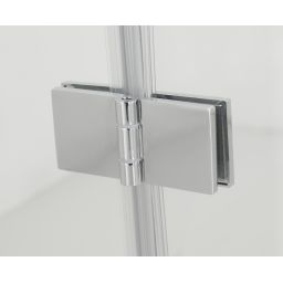 Hagser Anke III parawan nawannowy 120 cm 3-częściowy chrom błyszczący/szkło przezroczyste HGR40000023