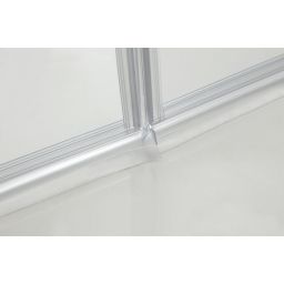 Hagser Anke III parawan nawannowy 120 cm 3-częściowy chrom błyszczący/szkło przezroczyste HGR40000023