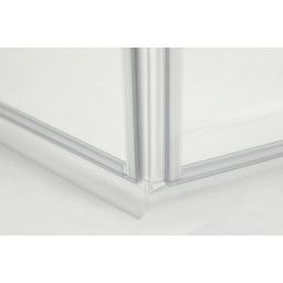 Hagser Anke III parawan nawannowy 120 cm 3-częściowy chrom błyszczący/szkło przezroczyste HGR40000023