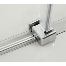 Hagser Alena drzwi prysznicowe 120 cm dwuczęściowe przesuwne chrom błyszczący/szkło przezroczyste HGR60000021