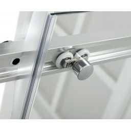 Hagser Alena drzwi prysznicowe 120 cm dwuczęściowe przesuwne chrom błyszczący/szkło przezroczyste HGR60000021