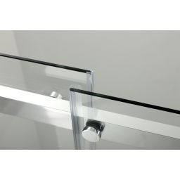 Hagser Alena drzwi prysznicowe 130 cm dwuczęściowe przesuwne chrom błyszczący/szkło przezroczyste HGR70000021