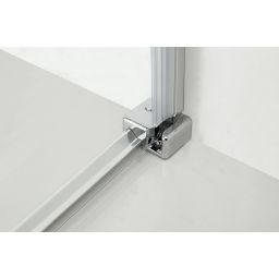 Hagser Alena drzwi prysznicowe 130 cm dwuczęściowe przesuwne chrom błyszczący/szkło przezroczyste HGR70000021