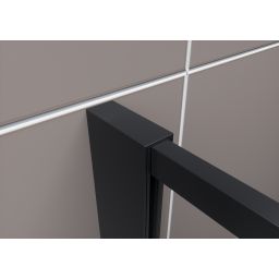 Hagser Agatha Walk-In ścianka prysznicowa 90 cm czarny mat/szkło przezroczyste HGR90000022