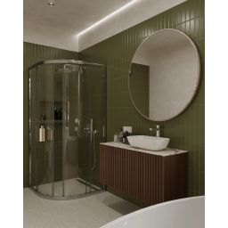 Hagser Andrea kabina prysznicowa 90x90 cm półokrągła chrom/szkło przezroczyste HGR11000020