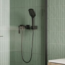 Hagser Ulva bateria prysznicowa ścienna czarny mat HGR60000033