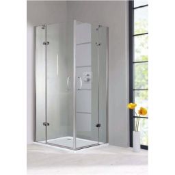 Huppe Aura Elegance 4-kąt drzwi prysznicowe na wymiar 110 cm uchylne srebrny połysk/szkło przezroczyste 400480.092.322sze1100wys1900