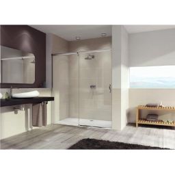 Hüppe Aura Elegance 4-kąt drzwi prysznicowe 90 cm lewe biały/szkło przezroczyste 401401.055.321