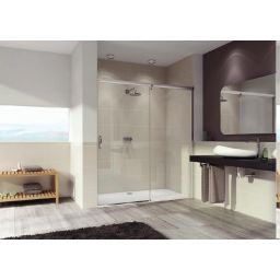 Huppe Aura Elegance 4-kąt drzwi prysznicowe 110 cm rozsuwane srebrny mat/szkło przezroczyste 401503.087.322