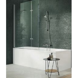 Huppe Design Pure parawan nawannowy 120 cm 3-częściowy srebrny mat/szkło matowe 8P6501.087.316