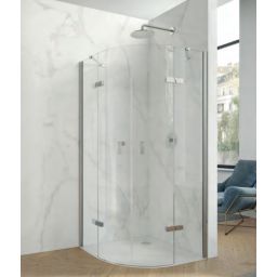 Huppe Aura Pure 1/4 koła drzwi prysznicowe 100 cm uchylne srebrny połysk/szkło przezroczyste AP0303.069.322