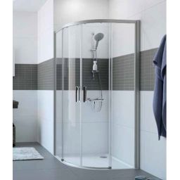 Huppe Classics 2 1/4 koła kabina prysznicowa 90x90 cm półokrągła srebrny mat/szkło przezroczyste C25502087322