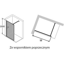 Hüppe Select+ Walk-In ścianka prysznicowa 90 cm wolnostojąca srebrny mat/szkło przezroczyste Anti-Plaque SL0303.087.322
