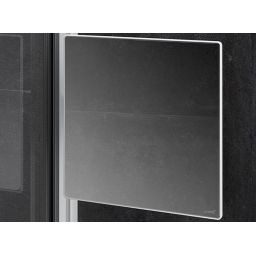 Huppe Select+ lusterko kosmetyczne 21,3x21,3 cm kwadratowe pod prysznic ruchome srebrny mat SL2301087