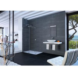 Huppe Xtensa drzwi prysznicowe 140 cm rozsuwane srebrny połysk/szkło przezroczyste XT0105069322881