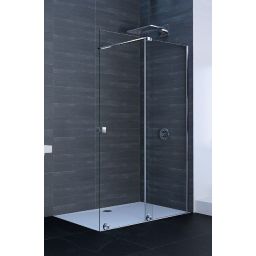 Hüppe Xtensa Pure 4-kąt drzwi prysznicowe 110 cm prawe srebrny połysk/szkło przezroczyste Anti-Plaque XT0202.069.322