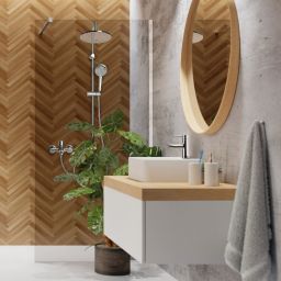 Invena ścianka prysznicowa walk-in 110 cm chrom połysk/szkło przezroczyste AK-32-112