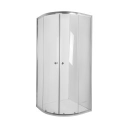 Invena Vitoria kabina prysznicowa 80x80 cm półokrągła chrom/szkło przezroczyste AK-49-185