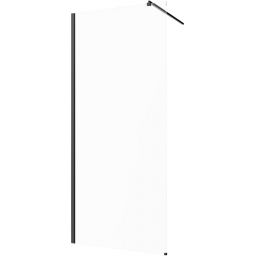 Invena ścianka prysznicowa walk-in 110 cm czarny półmat/szkło przezroczyste AK-32-111