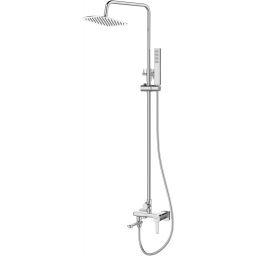 Invena Glamour zestaw wannowo-prysznicowy ścienny z deszczownicą chrom AU-05-B01